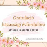 Gratuláció házassági évfordulóra